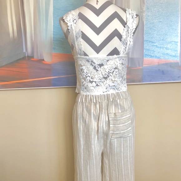 FREE PEOPLE LINEN JACKET/PANTS SUIT NWT - Picture 7 of 8